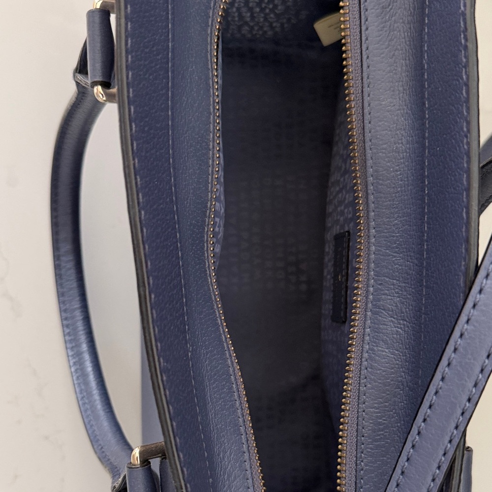 kate spade Navy Blue Leather Satchel with Gold Hardware - Picture 3 of 5